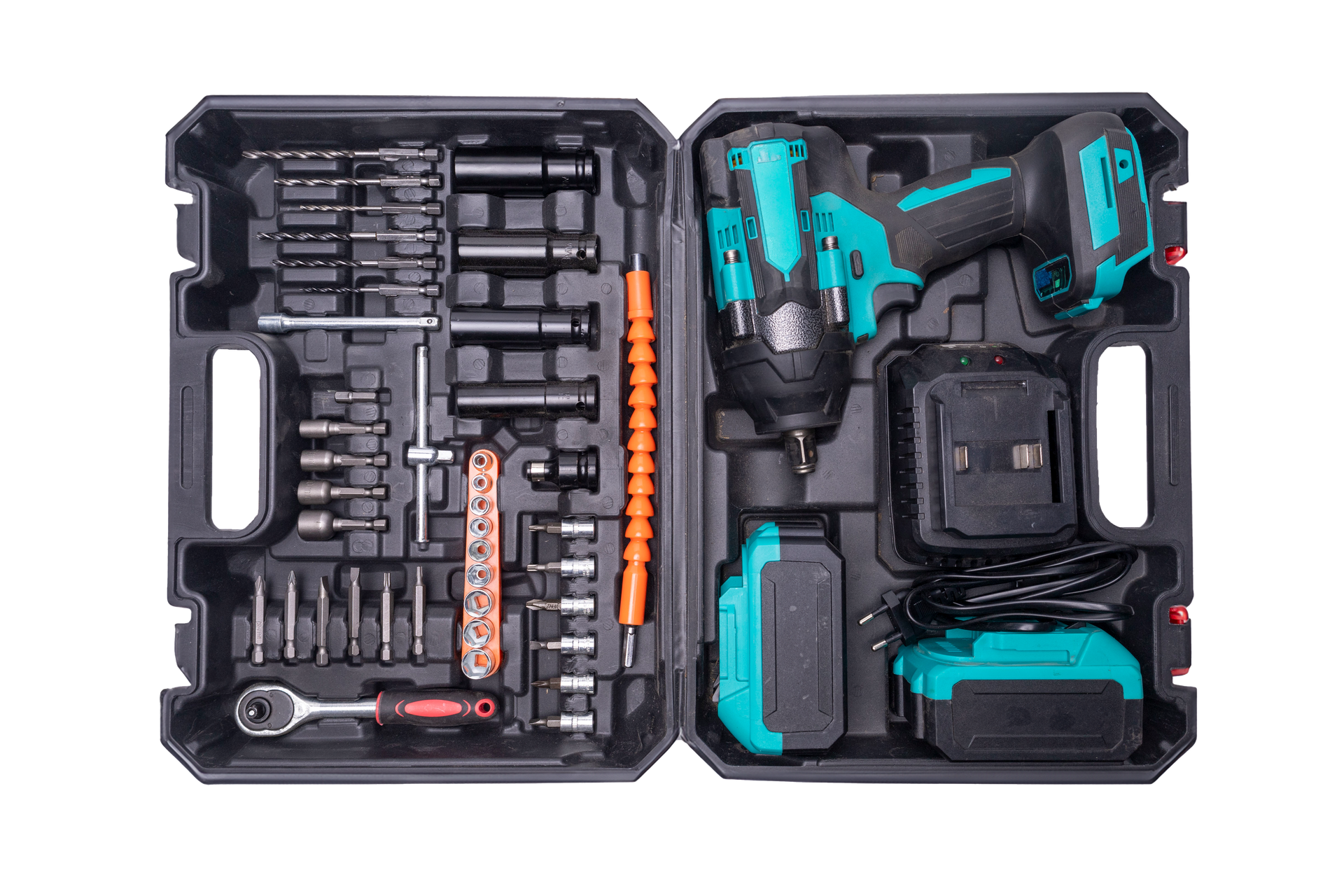 Une boîte à outils ouverte.