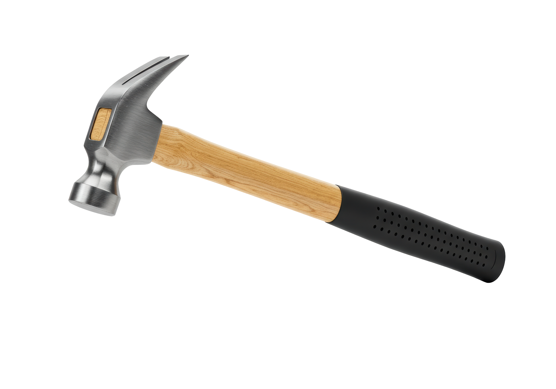 Un marteau avec un manche en bois.