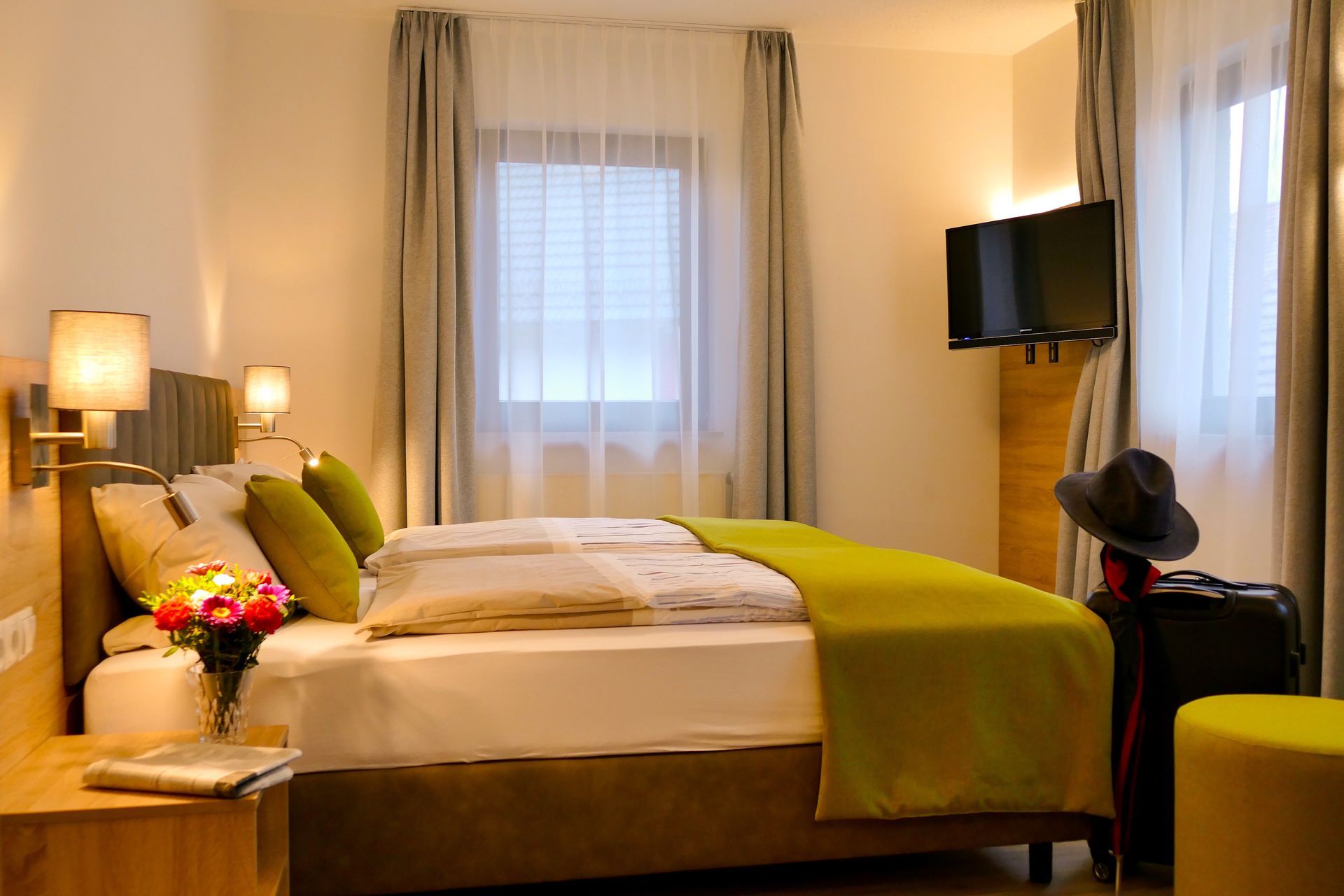 Hotelzimmer mit Einzelbett