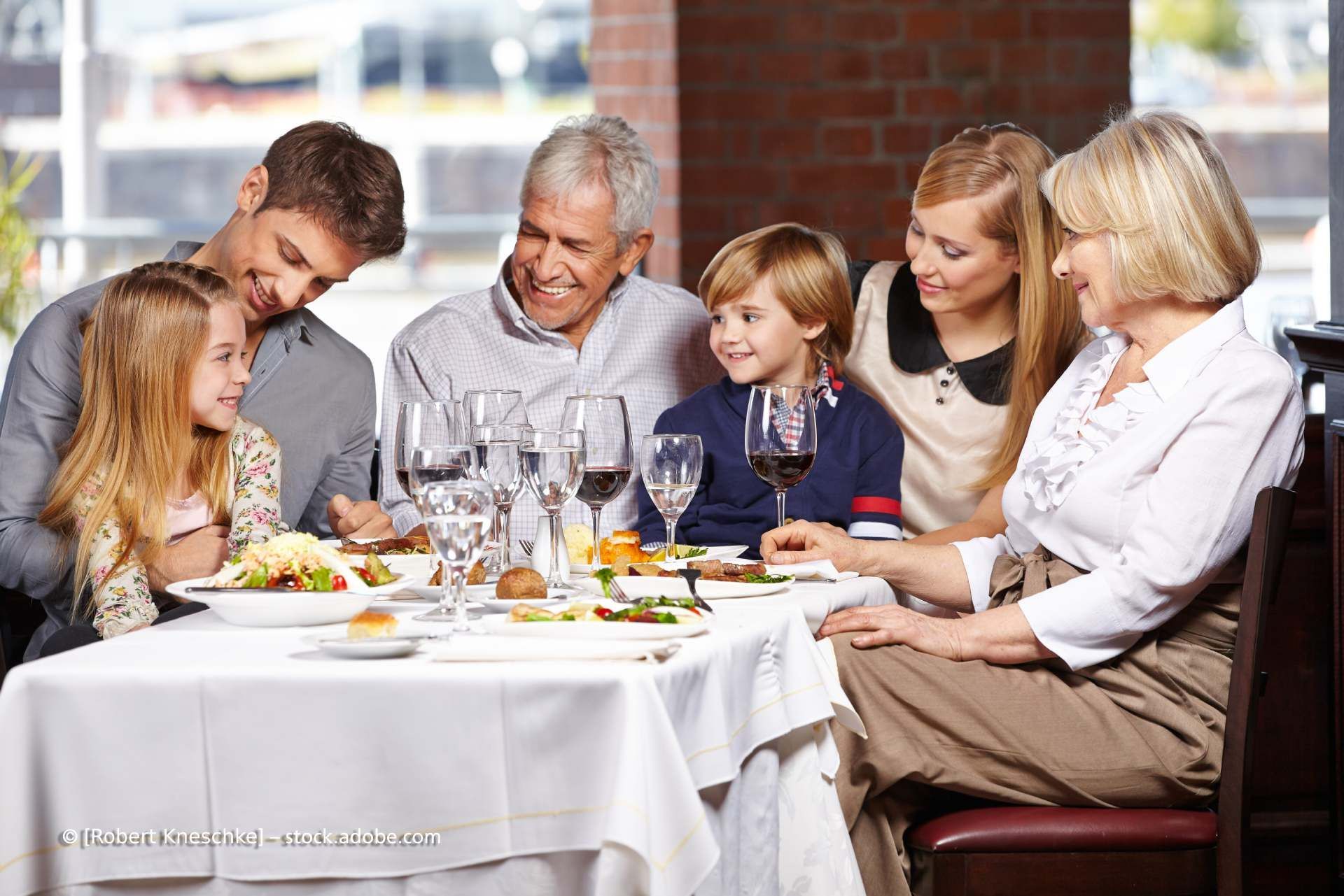 Familie in Restaurant