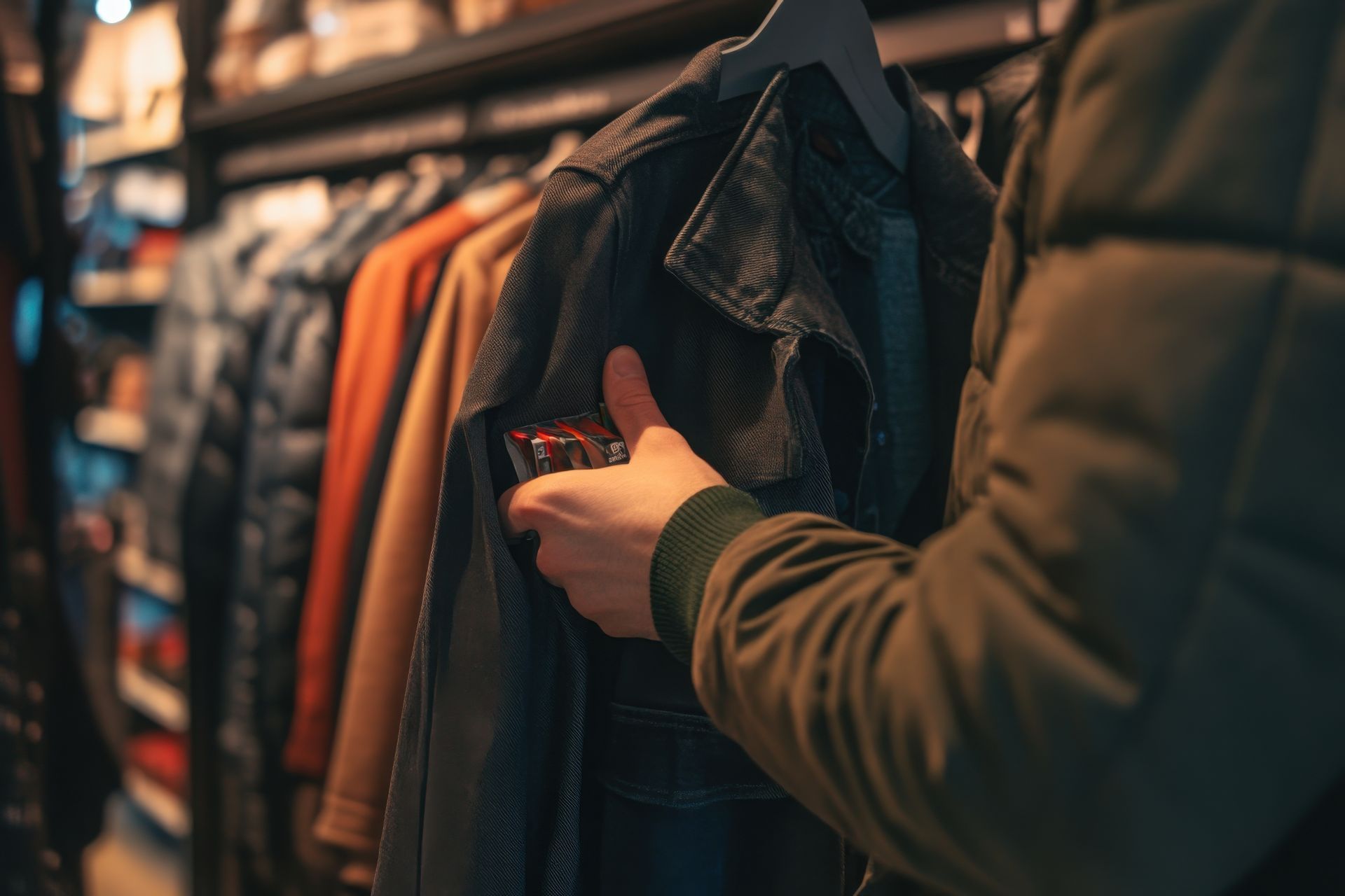 Personne volant des vêtements