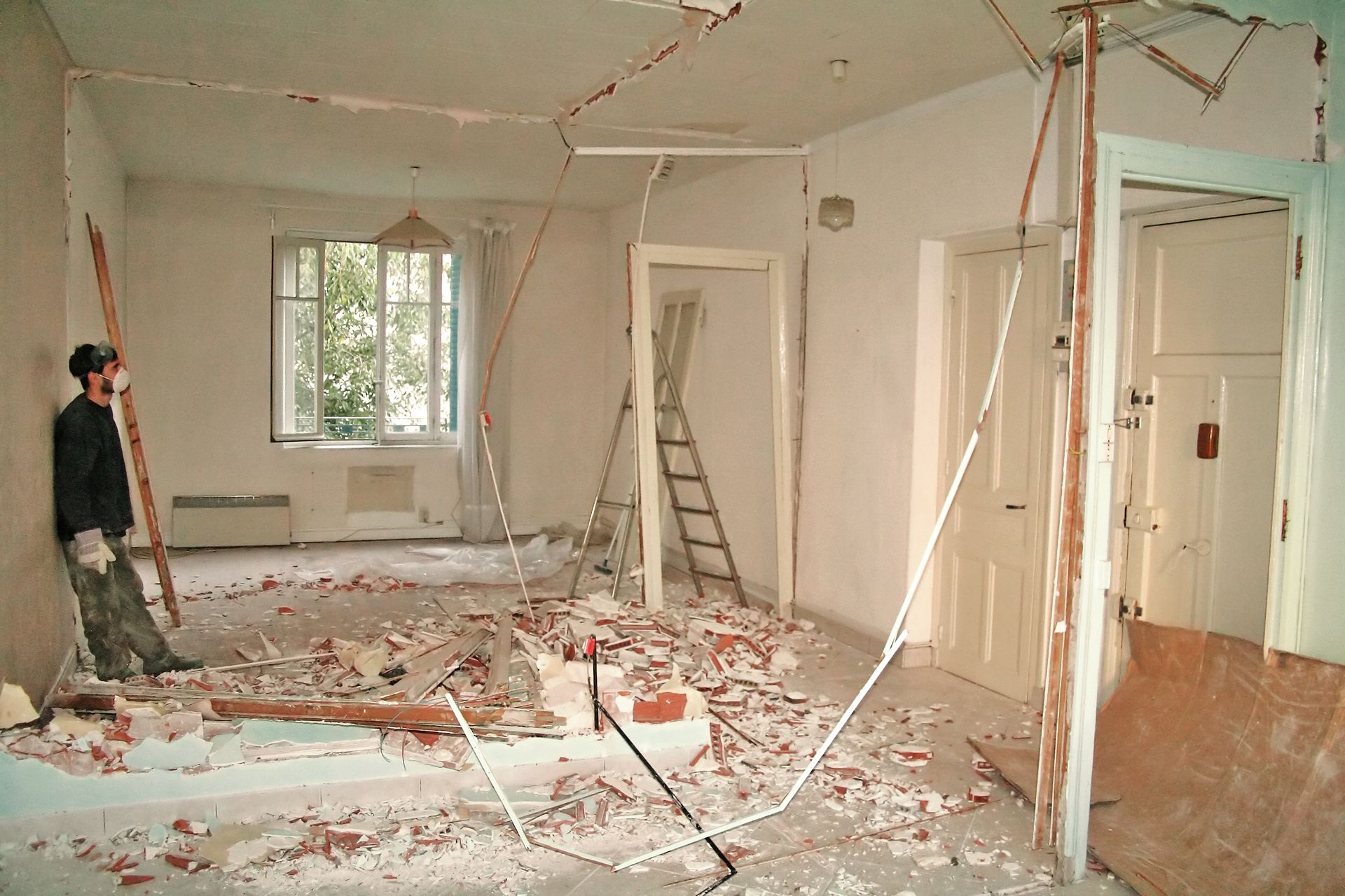 Une pièce en cours de rénovation