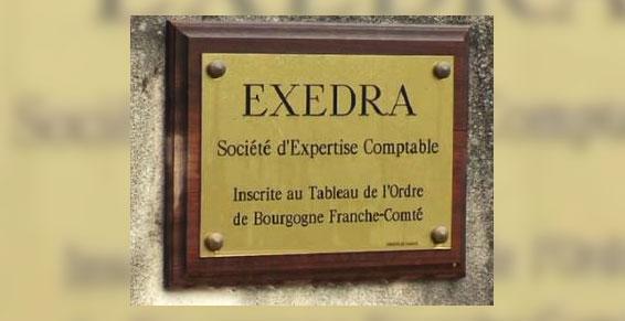 Plaque du Cabinet Exedra