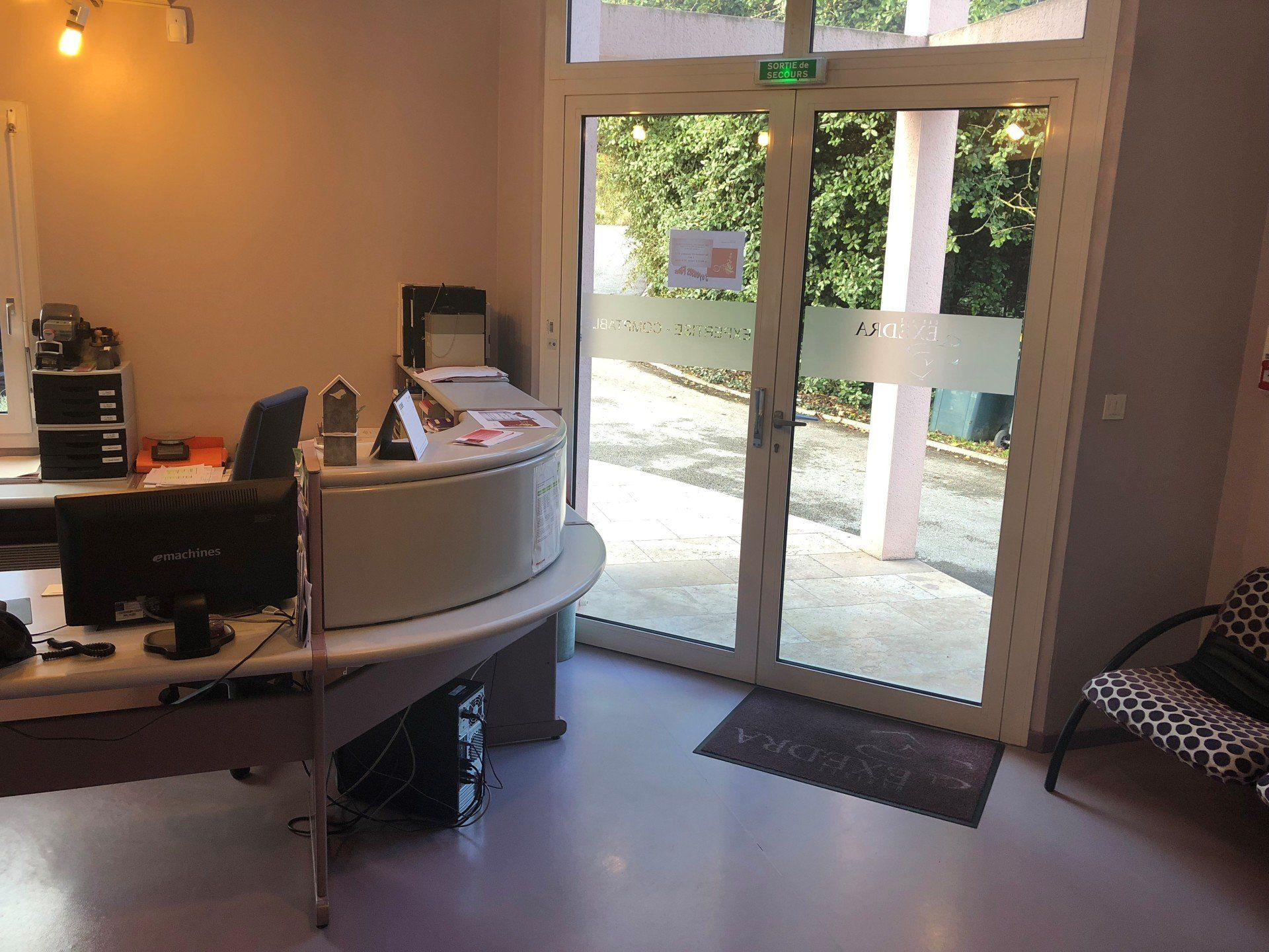 Accueil et réception du cabinet Exedra