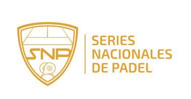 El logo de la serie nacionales de padel es un escudo con una pelota de tenis encima.