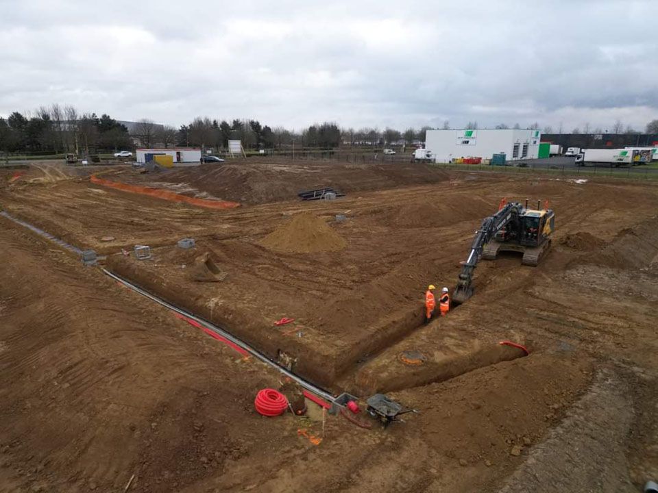 Installation des canalisations pour l'assainissement