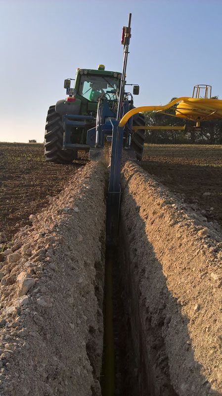 Tranchée pour draineuse