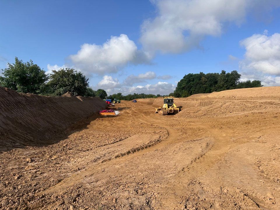 Chantier de terrassement en cours
