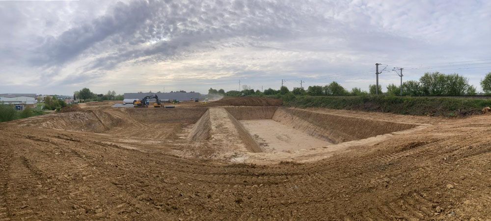 Bulldozer sur un chantier de terrassement