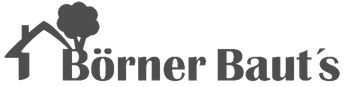 Ein schwarz-weißes Logo für eine Firma namens Borner baut