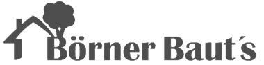 Ein schwarz-weißes Logo für eine Firma namens Borner baut