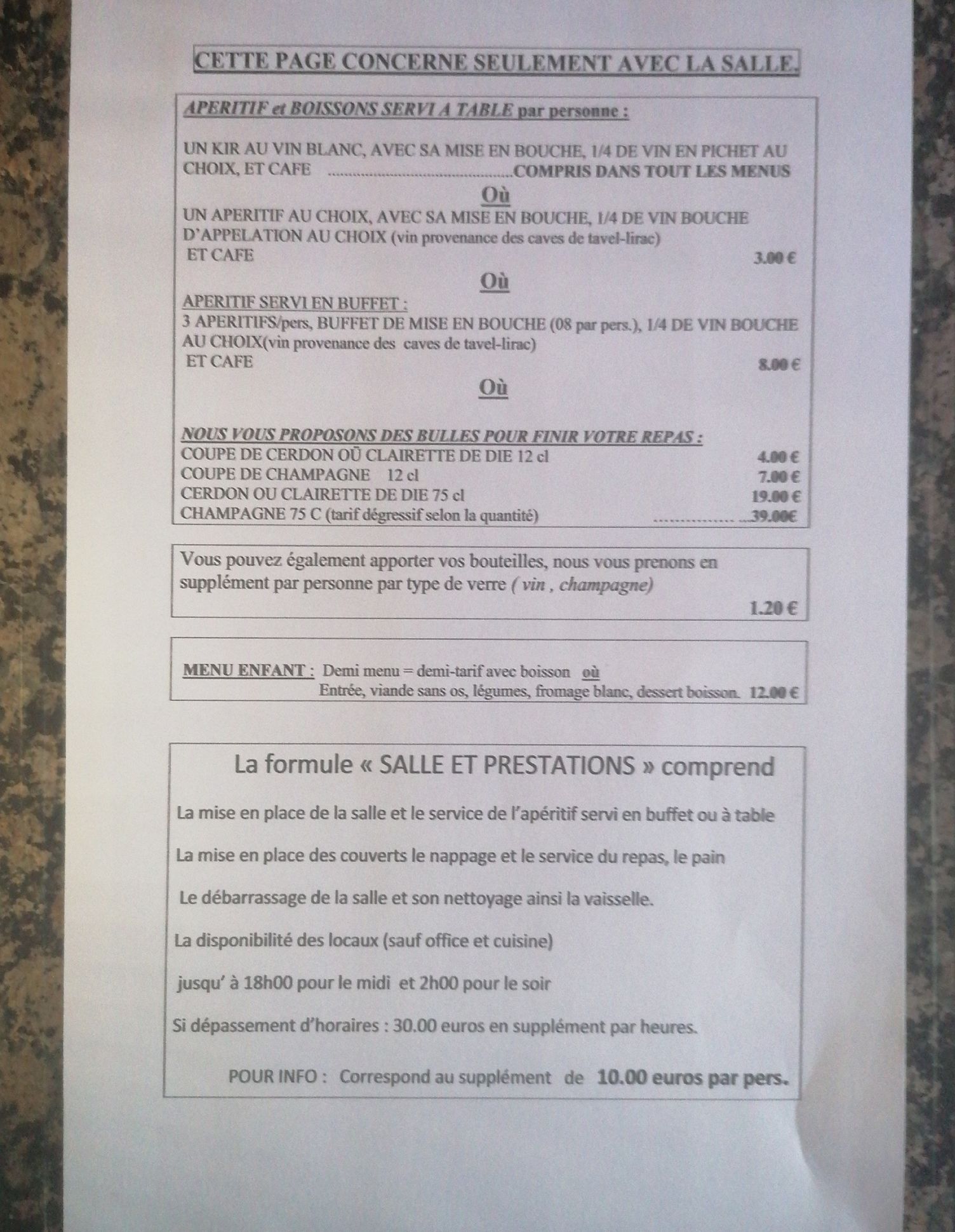 Le grill subtil - présentation menu groupe