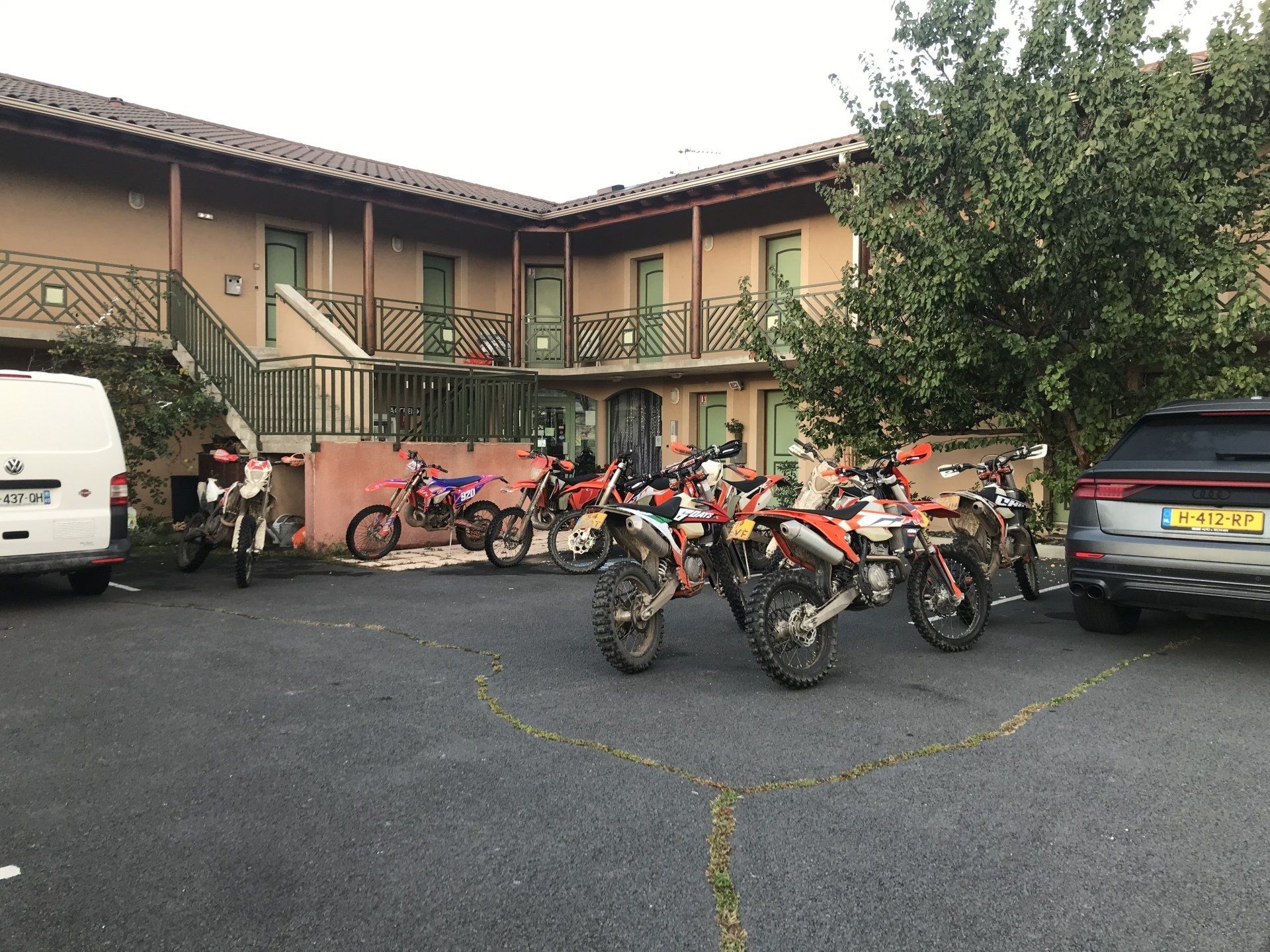 Club de motos à l'hôtel