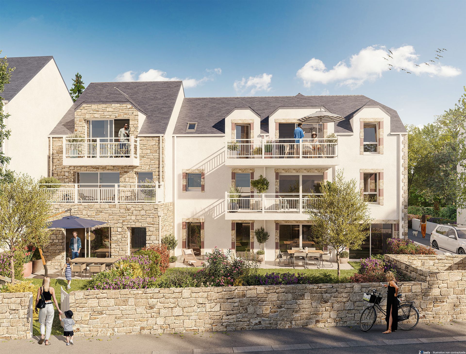 Simulation graphique d'un logement collectif