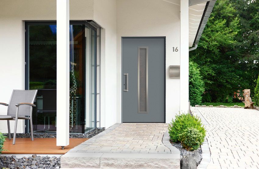 Kunststofftür anthrazit modern