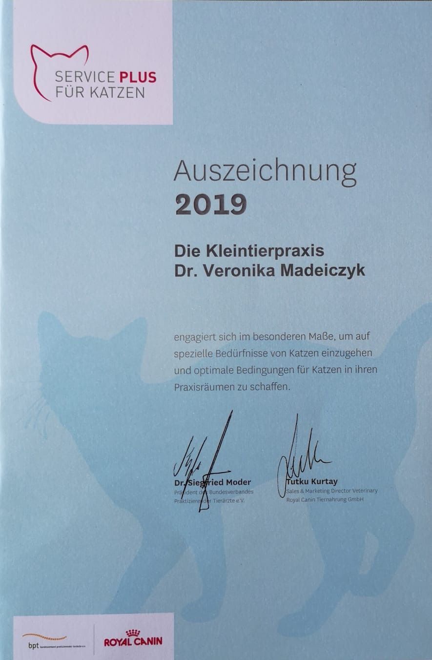 Zertifikat Royal Canin