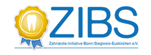 A logo for zibs zahnärzte initiative born-siegres-euskirchen e.v.