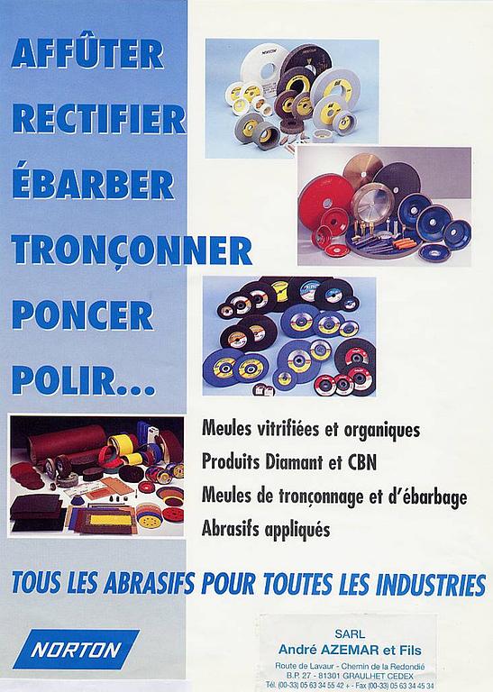 tous les abrasifs Norton Saint Gobain depuis 1950