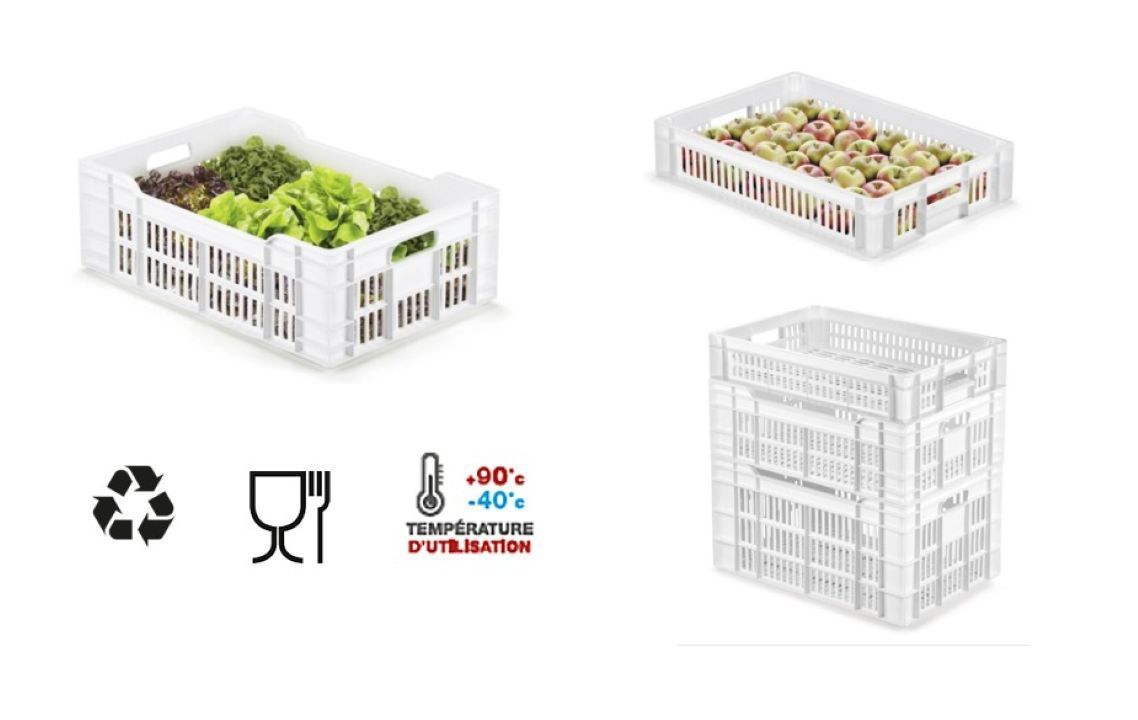 BAC GERBABLE ALIMENTAIRE NORME EUROPE FOND ET PAROIS AJOURES LAVABLE EN MACHINE 