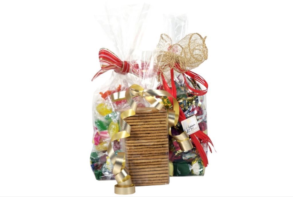 Sachet transparent avec fond en carton
