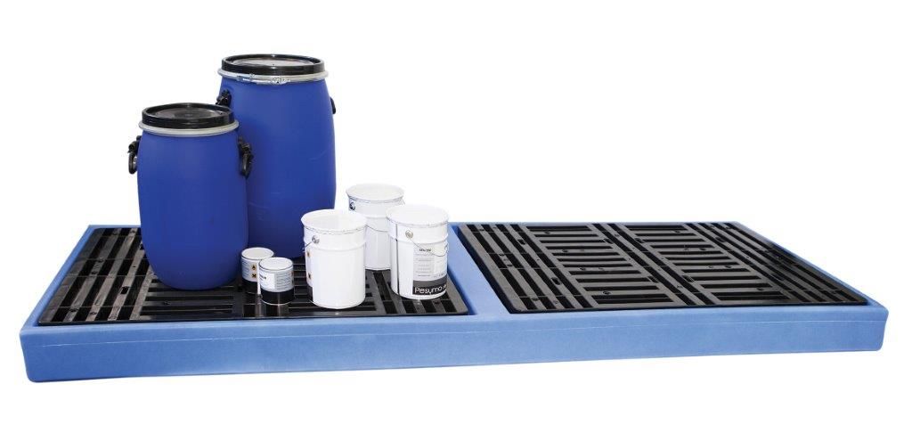 Caillebotis de rétention pour flacons et fûts