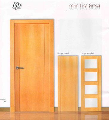 Una imagen de tres tipos diferentes de puertas de madera en una habitación.