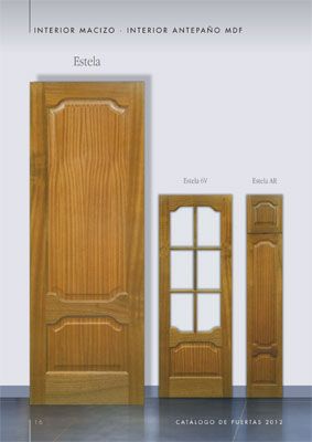 Una imagen de una puerta de madera con las palabras interior macizo interior anteparo mdf