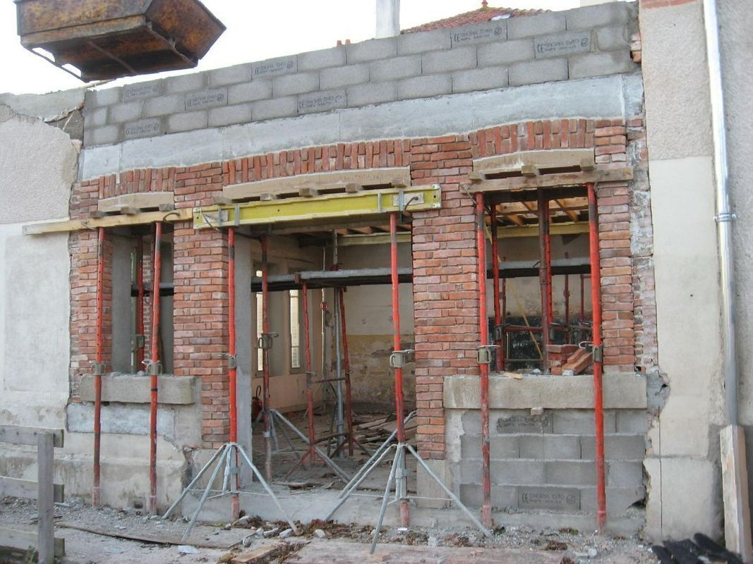 Mur en construction