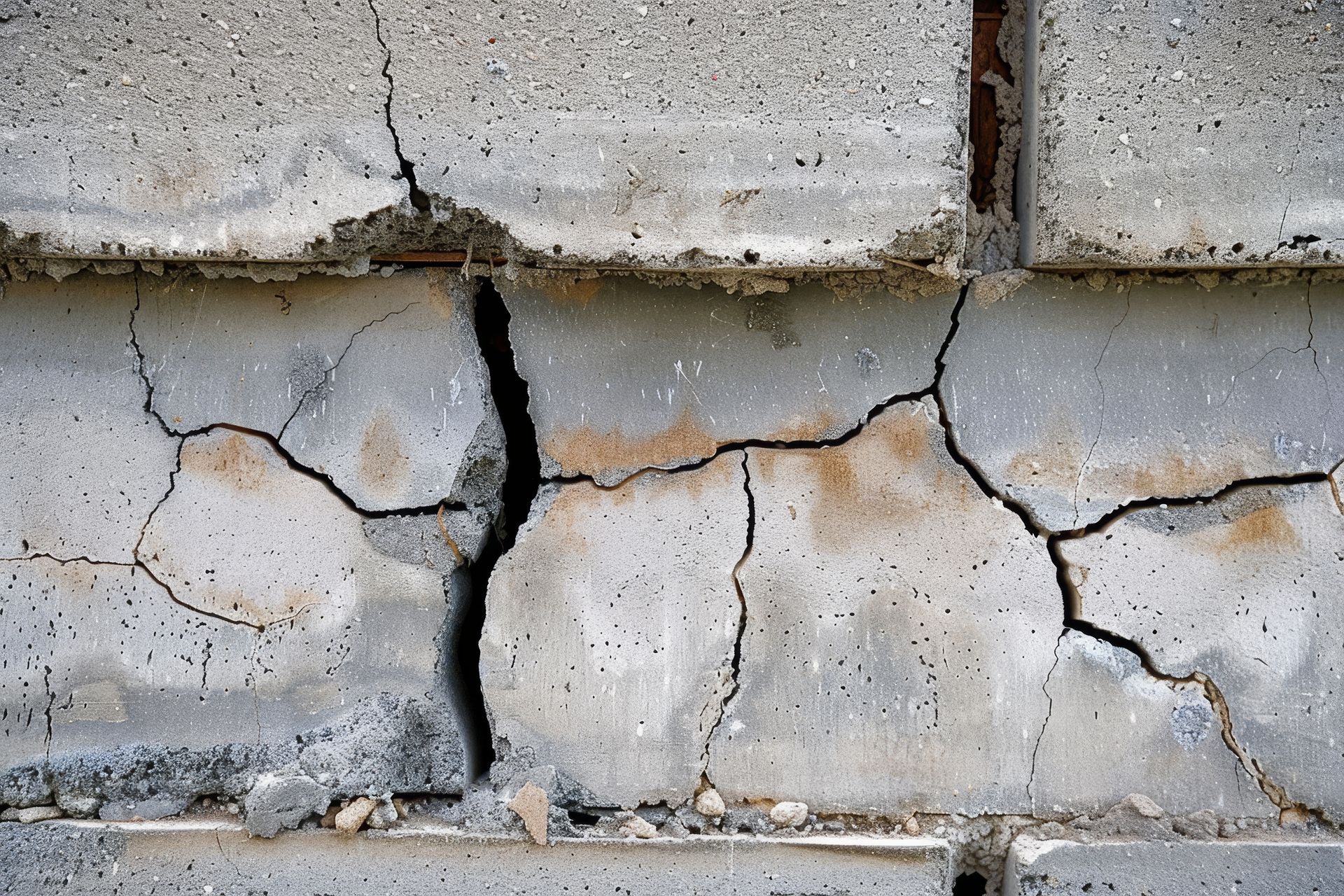 Fissures dans les fondations d'une maison
