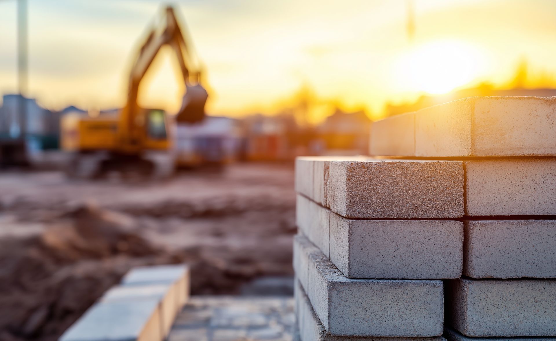 Parpaings sur un chantier