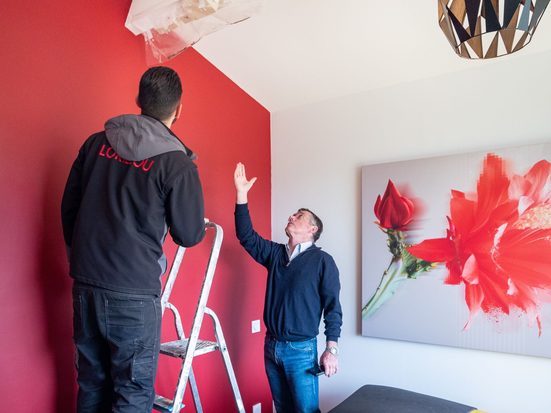 Intervention de l'équipe dans une maison