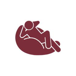 Icon Person entspannt auf Sitzsack
