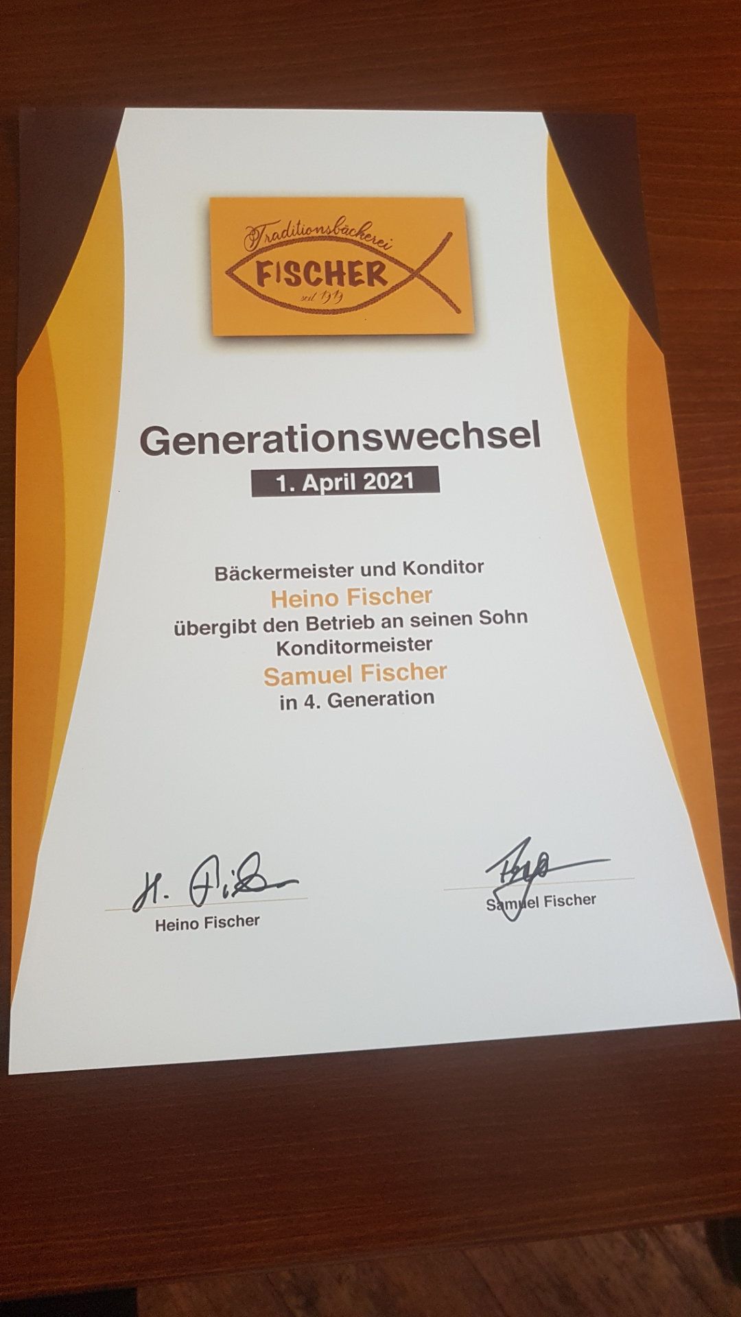 Übergabe in die 4. Generation | Traditionsbäckerei Fischer