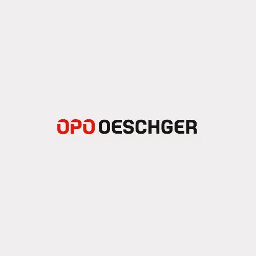 Le logo d'opo oeschger est rouge et noir sur fond blanc.