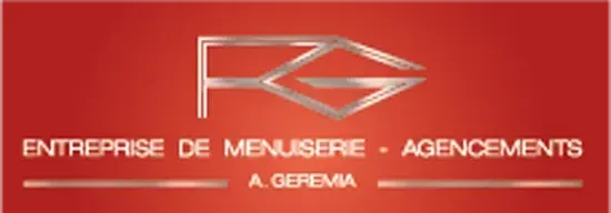 A red sign that says entreprise de menuiserie agencements