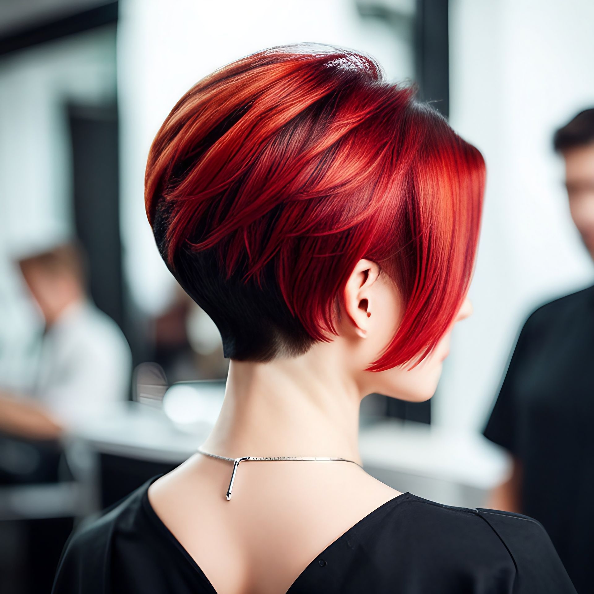 Carré plongeant rouge