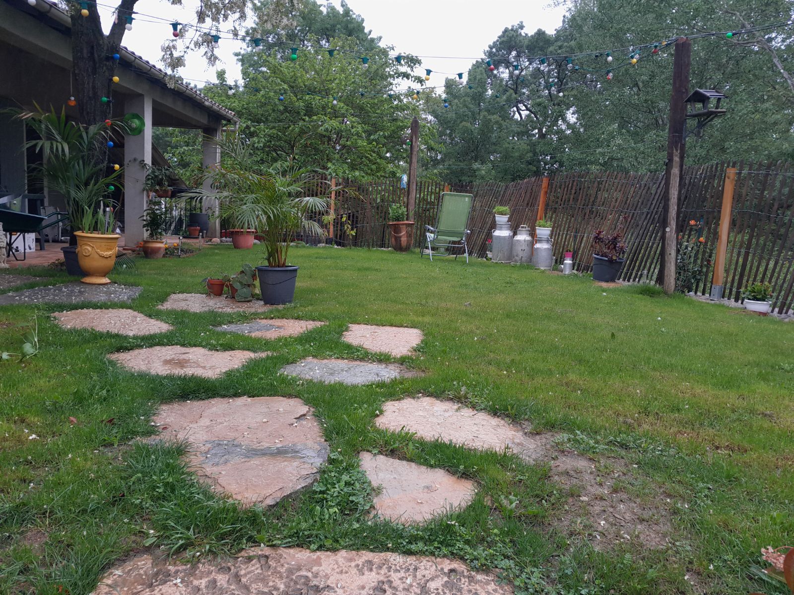 Cour en gravillon blanc