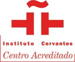Logotipo rojo del Instituto Cervantes con el texto 