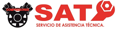 Un logotipo rojo y negro para una empresa llamada sat9