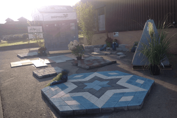 große Auswahl an Pflastersteinen