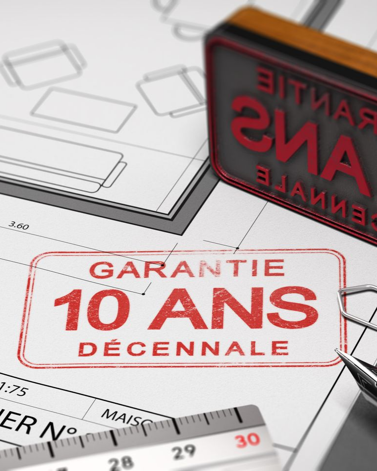 Tampon de garantie décennale.