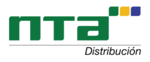 Un logotipo verde y amarillo para nta distribución.