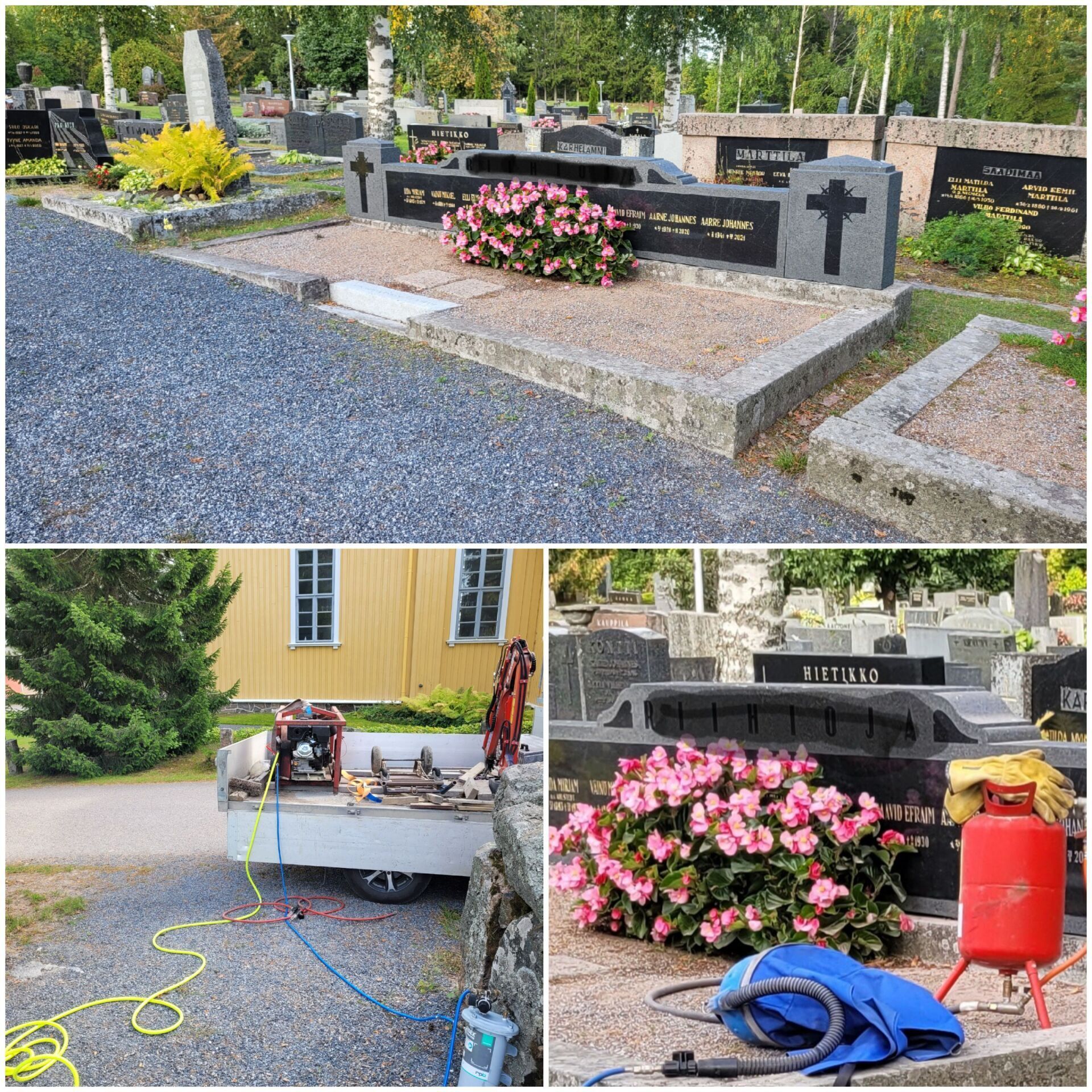 Suuret kivet kaiverramme paikanpäällä