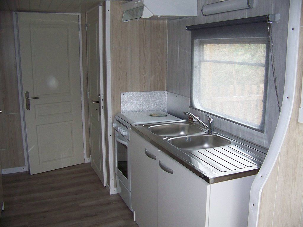 Cuisine du mobil-home au camping 