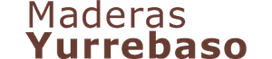 Logotipo con el texto &ldquo;Maderas Yurrebaso&rdquo; en color marr&oacute;n sobre fondo blanco.