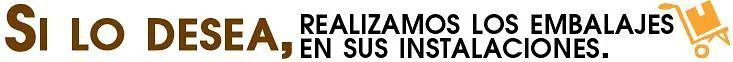 Banner ad in Spanish: “Si lo desea, realizamos los embalajes en sus instalaciones.”