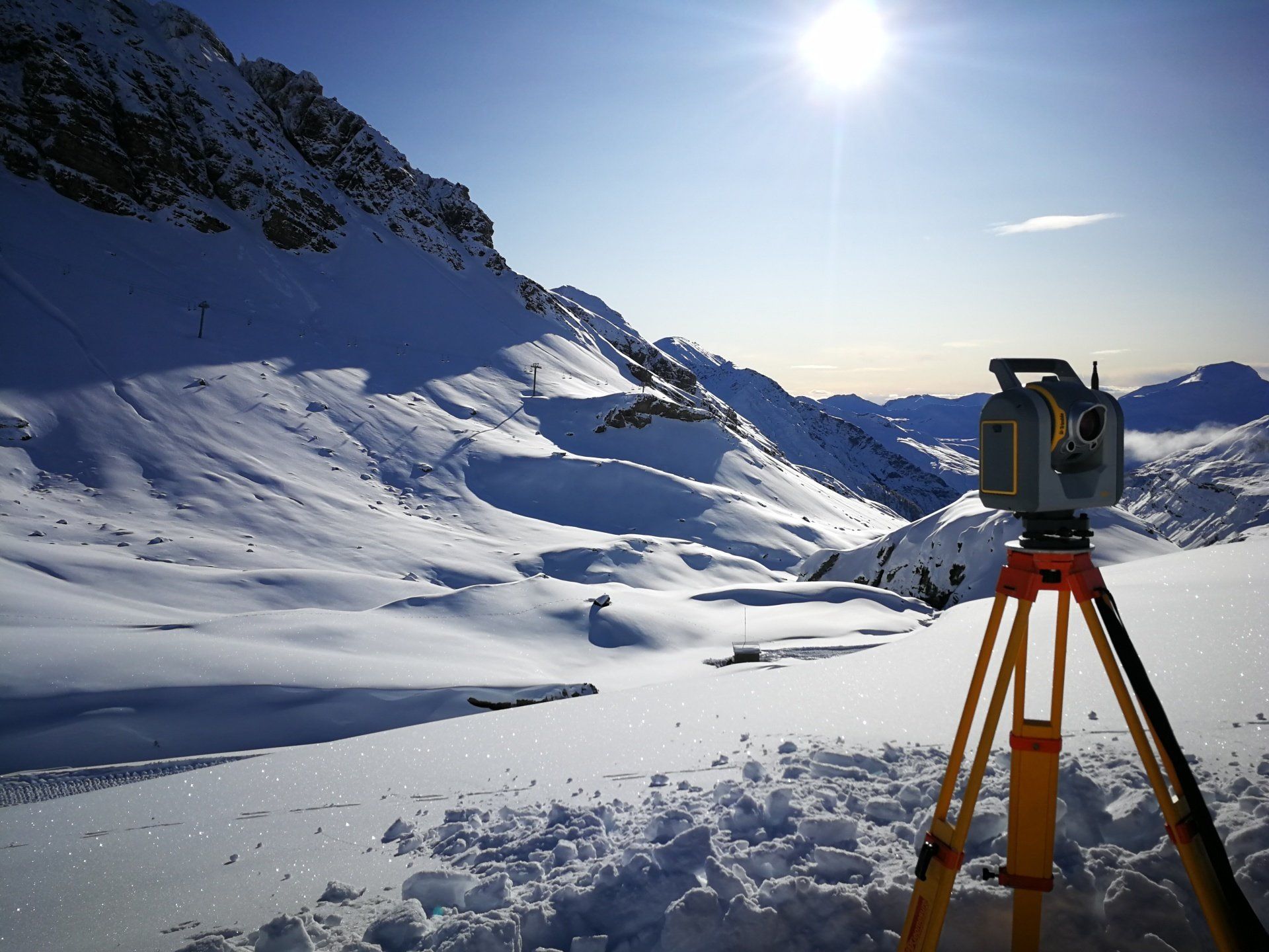 Station Dorcieres merlette - auscultation de la réserve de lac des estaris