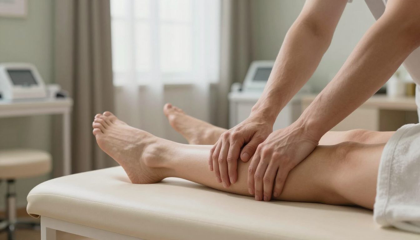 Movilizaci&oacute;n articular de hombro durante una sesi&oacute;n de terapia manual.