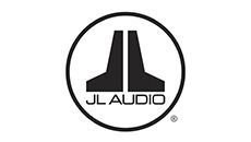 Das JL Audio-Logo ist ein Kreis auf weißem Hintergrund.