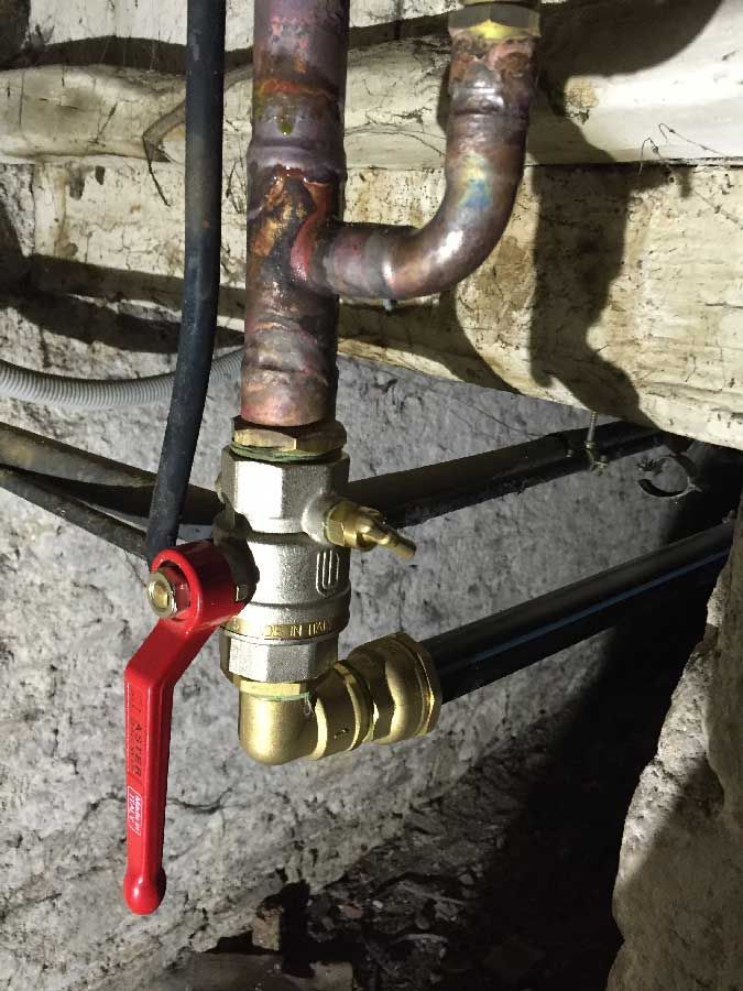 Reprise de canalisations dans un immeuble